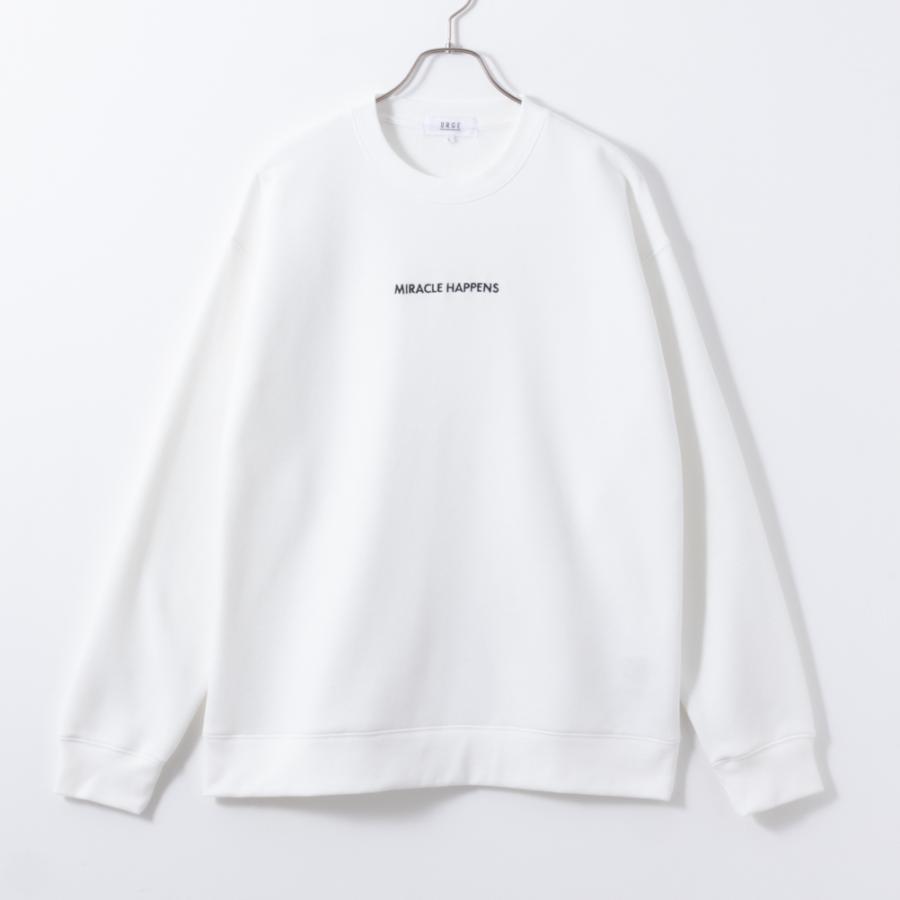 裏起毛 トレーナー メンズ クルーネック プルオーバー スウェット 刺繍