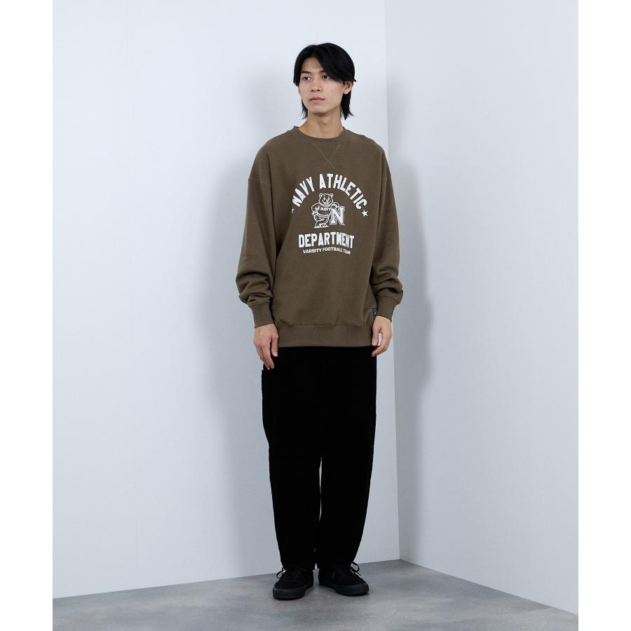 NAVY 裏起毛 トレーナー メンズ 暖かい 綿混 大きめ ゆったり カレッジ