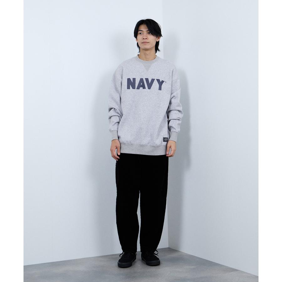 NAVY 裏起毛 トレーナー メンズ 暖かい 綿混 大きめ ゆったり カレッジ