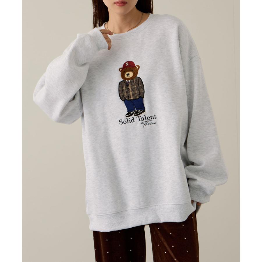 Quash（クアッシュ） 裏起毛 トレーナー メンズ 暖かい ベアー クマ