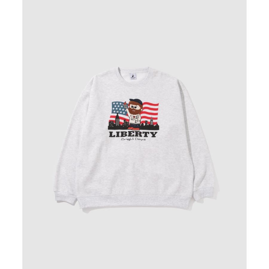 裏起毛 トレーナー メンズ 暖かい スウェット 髭 おじさん サガラ刺繍