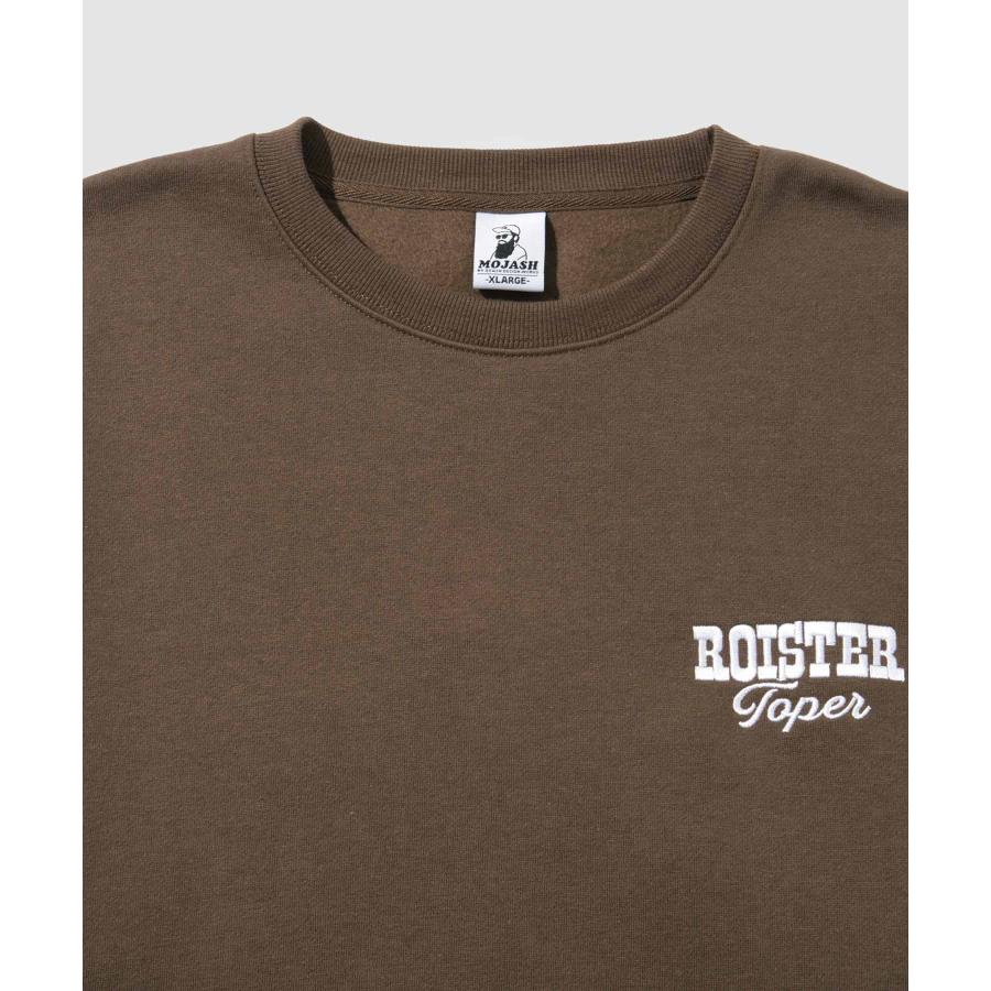 裏起毛 トレーナー メンズ 暖かい スウェット 髭 おじさん サガラ刺繍