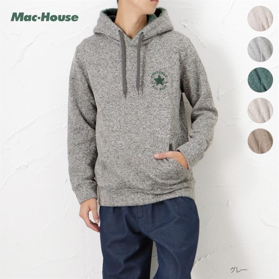 Converse コンバース パーカー メンズ 長袖 プルオーバー ニットフリース サガラ刺繍 ロゴ ポケット トップス Mac House マックハウス 通販 Yahoo ショッピング