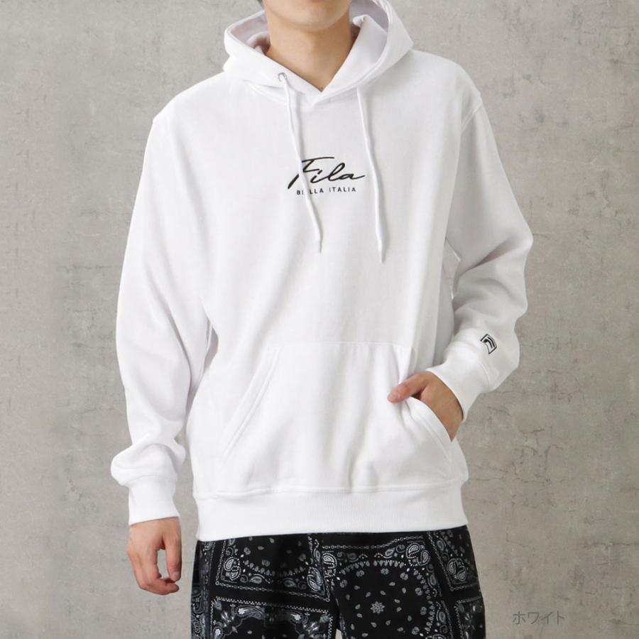 FILA（フィラ） 裏起毛 パーカー メンズ プルオーバー ポケット 筆記体