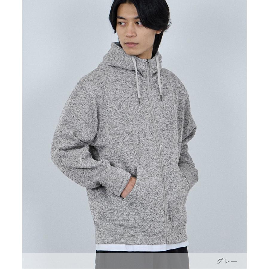 NAVY パーカー メンズ スウェット ニットフリース 裏ボア 暖かい