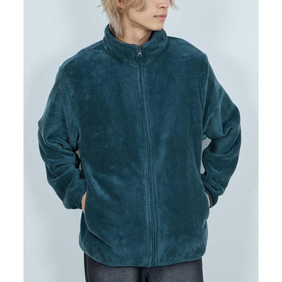 NAVY フリースジャケット メンズ ブルゾン アウター シルキータッチ