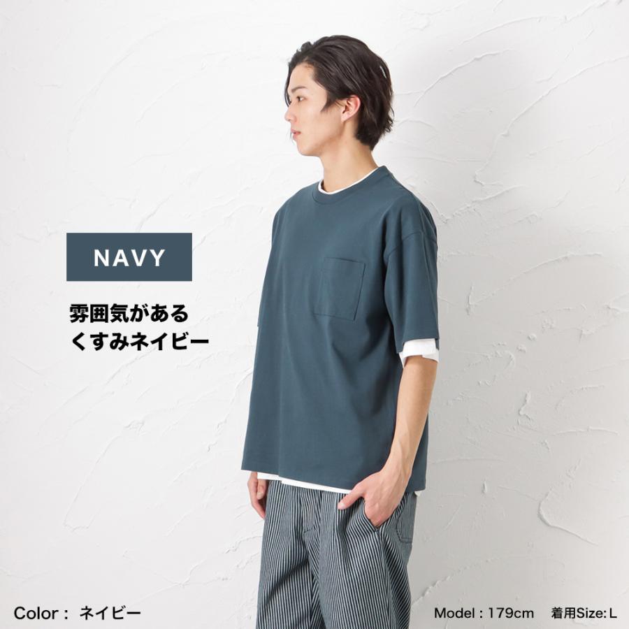 NAVY ［フルフルカラフルシリーズ］半袖Tシャツ メンズ 綿100％ 無地 2