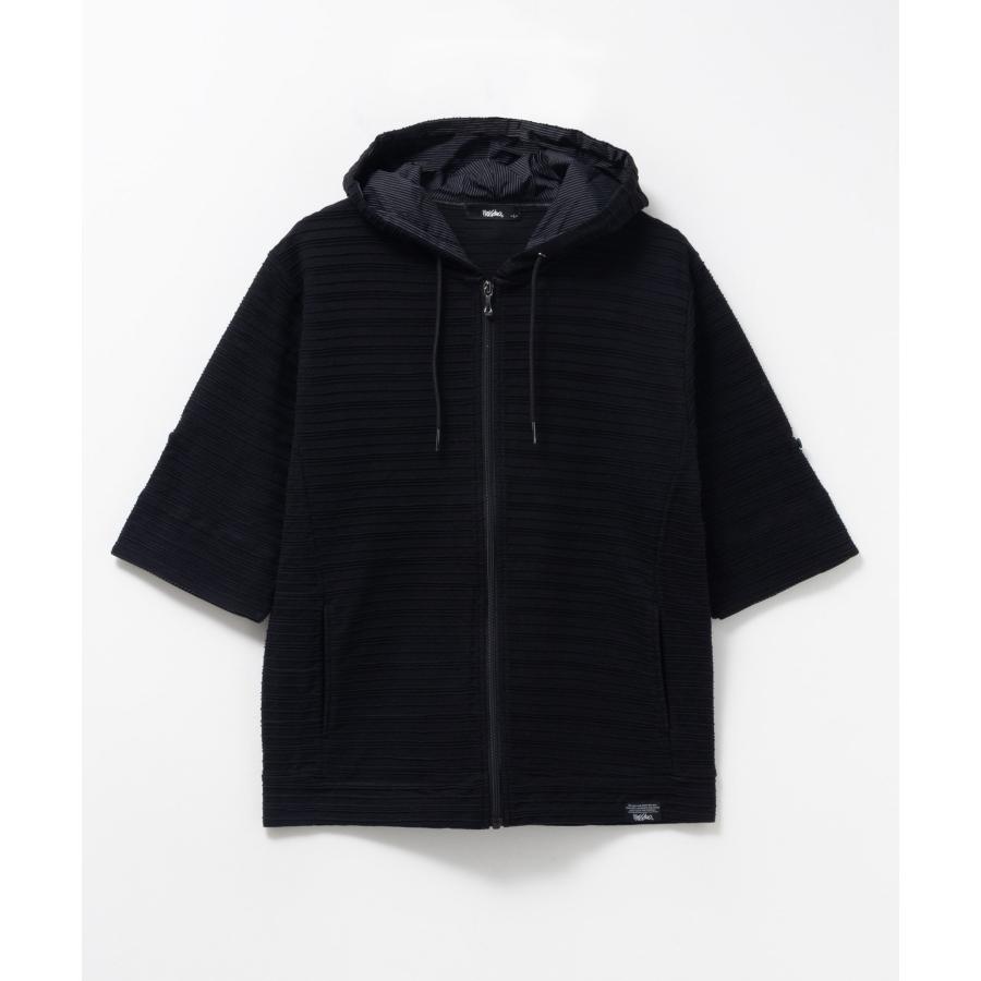 mossimo（モッシモ） パーカー メンズ 6分袖 半袖 ジップアップ