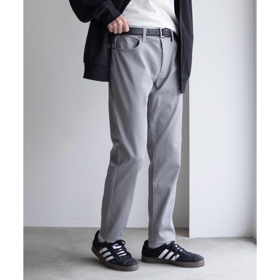 NAVY スキニーパンツ メンズ ストレッチ ウエスト紐 カラーパンツ