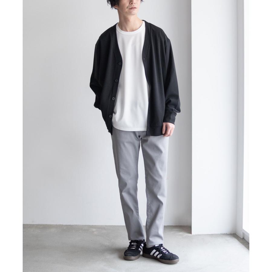NAVY スキニーパンツ メンズ ストレッチ ウエスト紐 カラーパンツ
