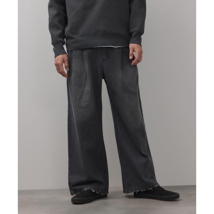 00s MACKDADDY ワイドデニム グッドフェード ダメージ加工 赤耳 00s
