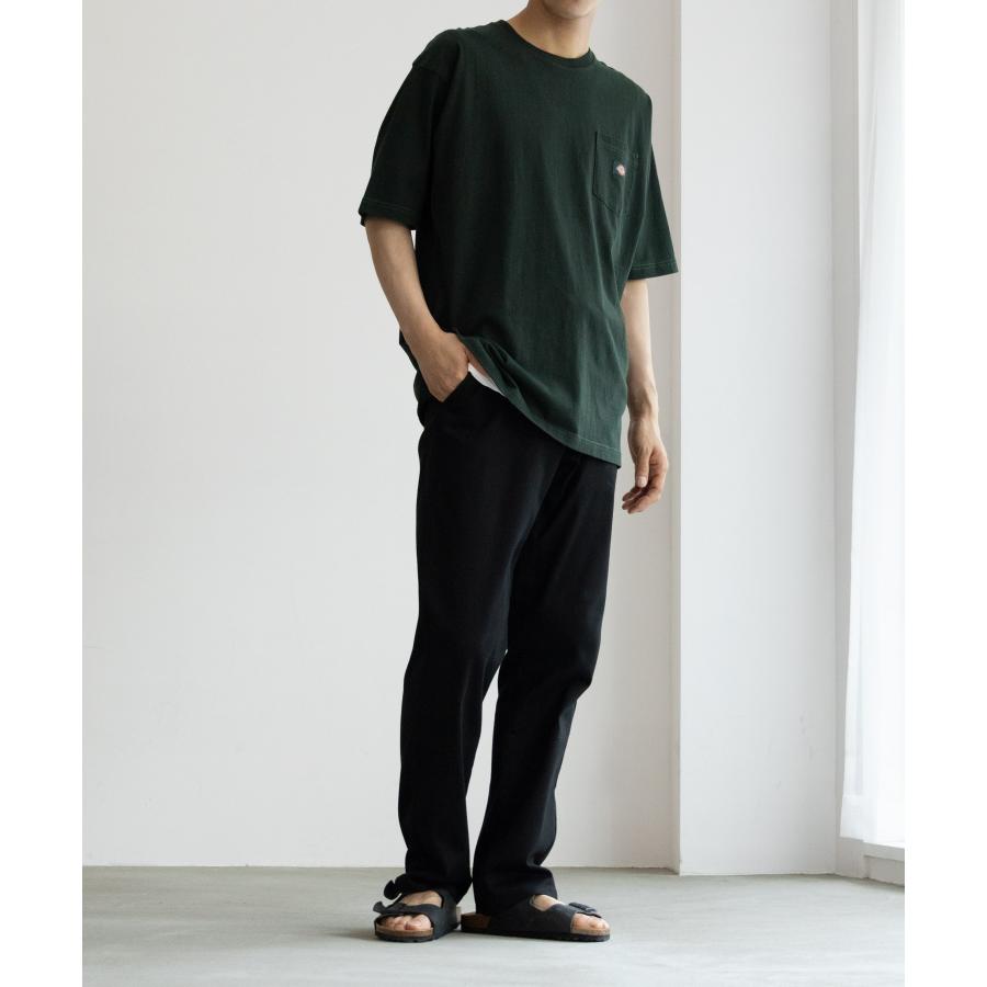 NAVY テーパードパンツ メンズ ストレッチ ウエスト紐 カラーパンツ