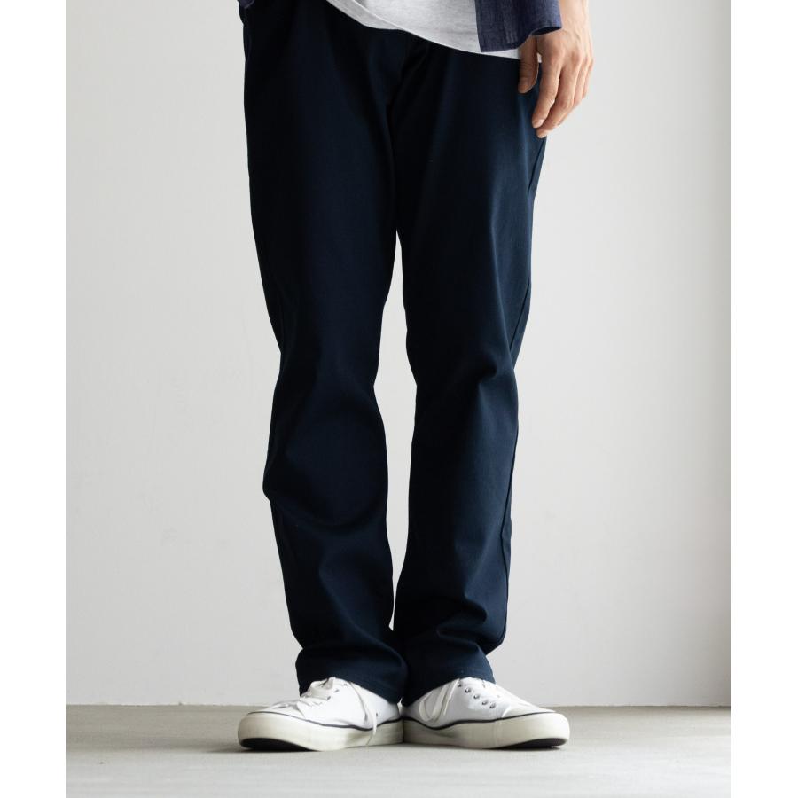 NAVY テーパードパンツ メンズ ストレッチ ウエスト紐 カラーパンツ