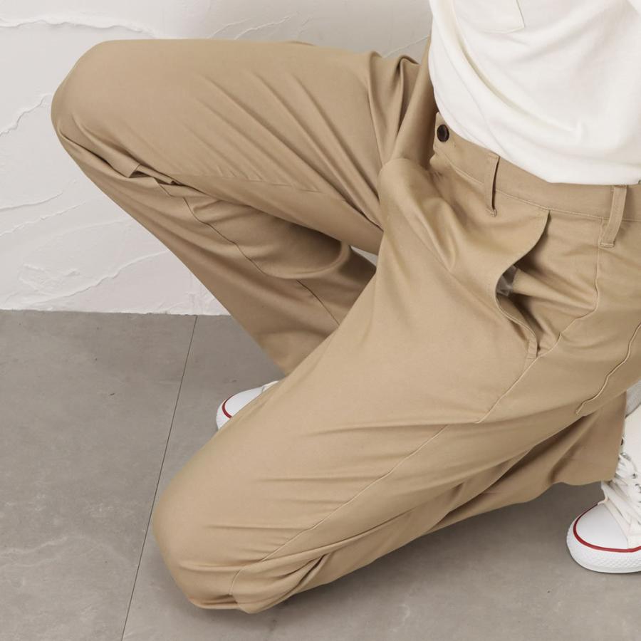 BLAMINK タックテーパード パンツ スラックス チノパン コットン EDWIN（エドウィン） テーパードパンツ チノパン メンズ ボトムス 爆買