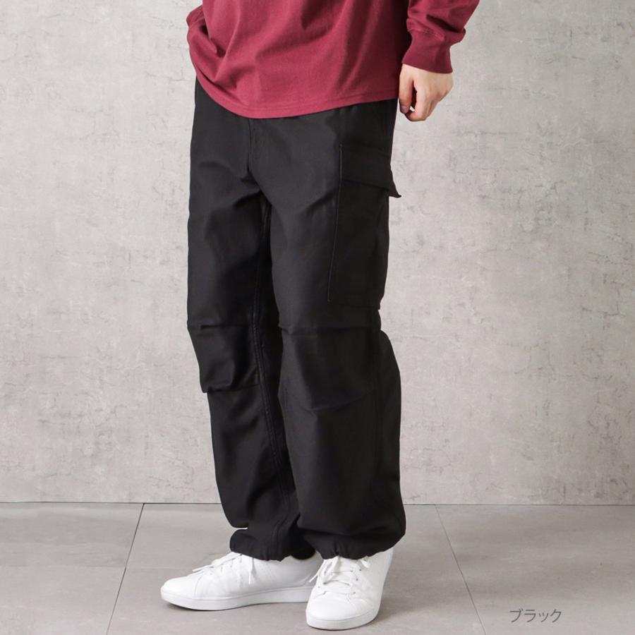 ALPHA アルファ カーゴパンツ メンズ ワイドシルエット ゆったり 無地 