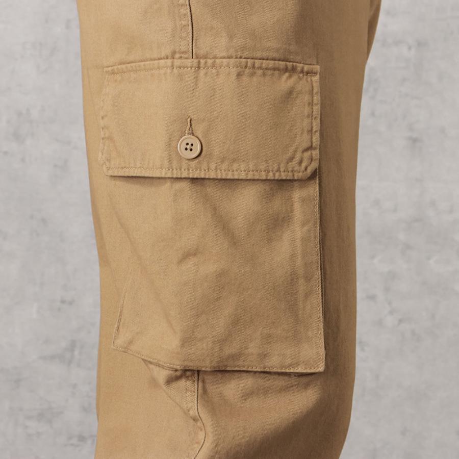 NAVY カーゴパンツ メンズ ワイドシルエット ゆったり 無地 ポケット