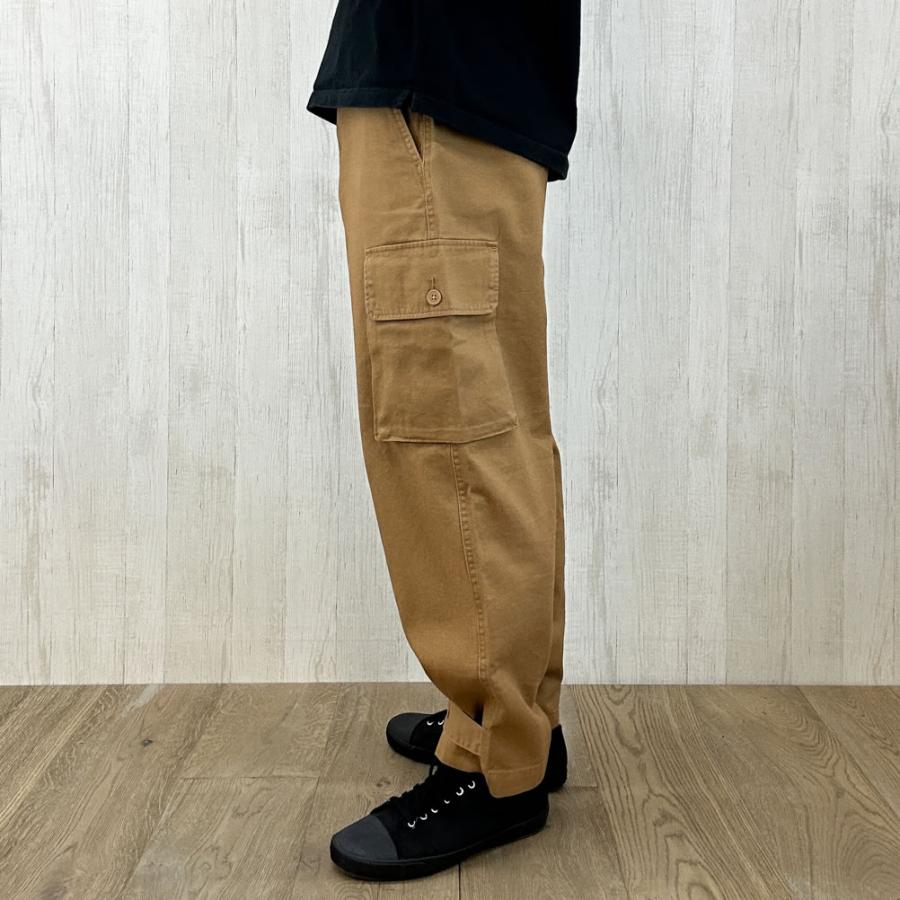 NAVY カーゴパンツ メンズ ワイドシルエット ゆったり 無地 ポケット