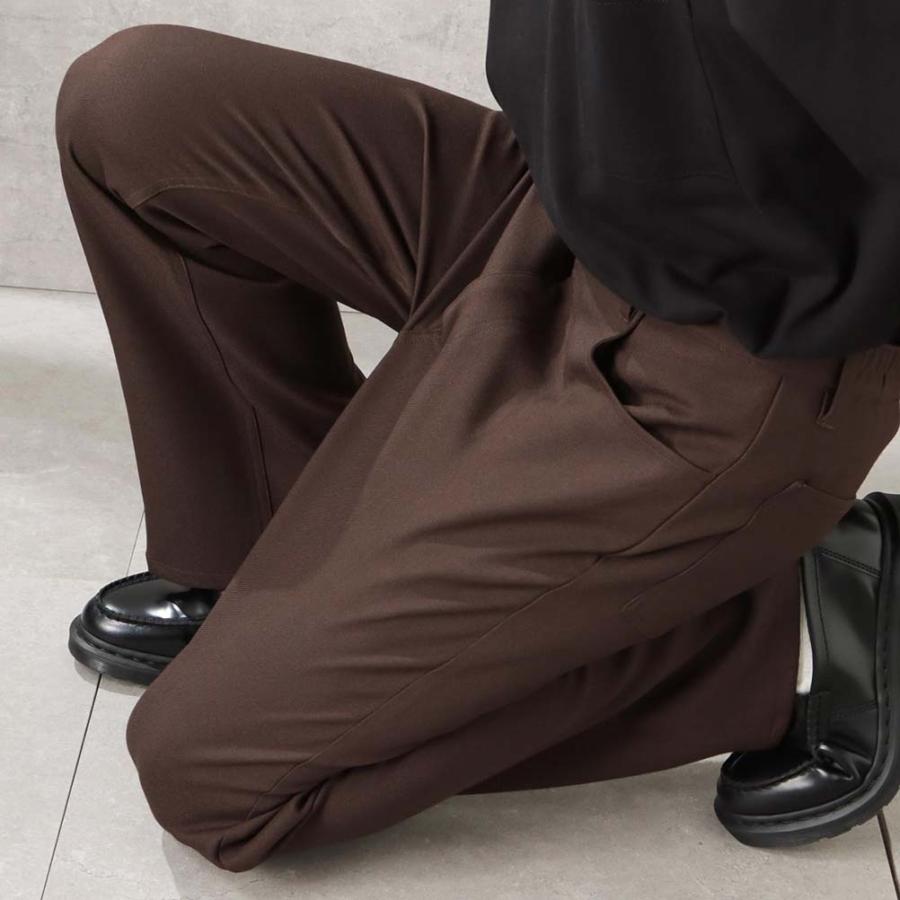 ソージュ　イージーパンツ　オフィス　センタープレス ウエスト紐　ブラック　M センタープレスパンツ - SOÉJU online store｜上質な大人の女性