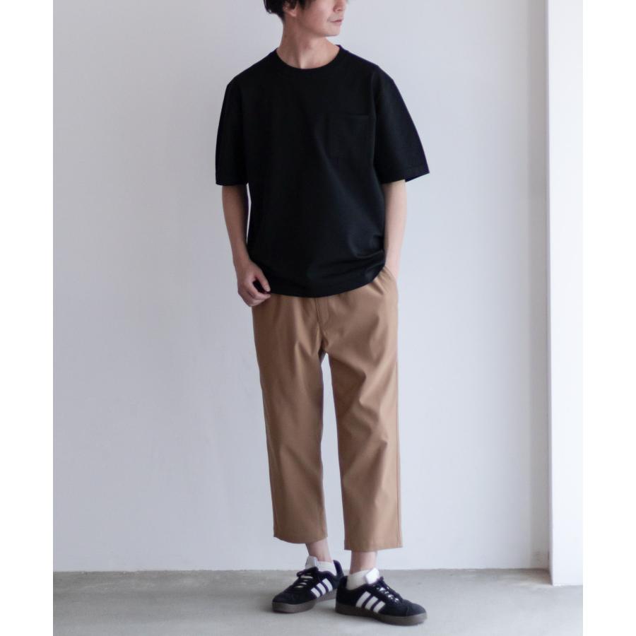 NAVY クロップドパンツ メンズ ストレッチ 抗菌 防臭 ドライ ウエスト