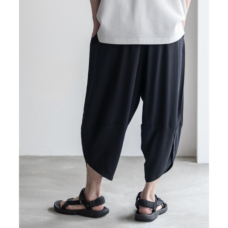 NAVY バルーンパンツ メンズ レーヨン 接触冷感 ひんやり ウエストゴム