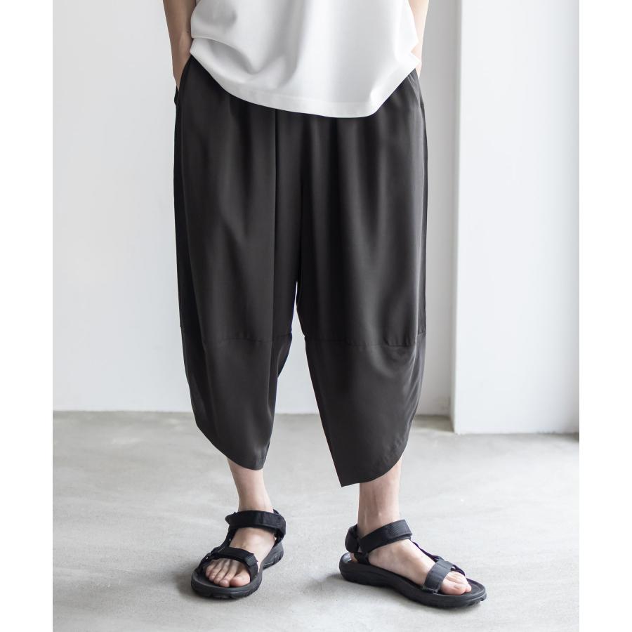 NAVY バルーンパンツ メンズ レーヨン 接触冷感 ひんやり ウエストゴム