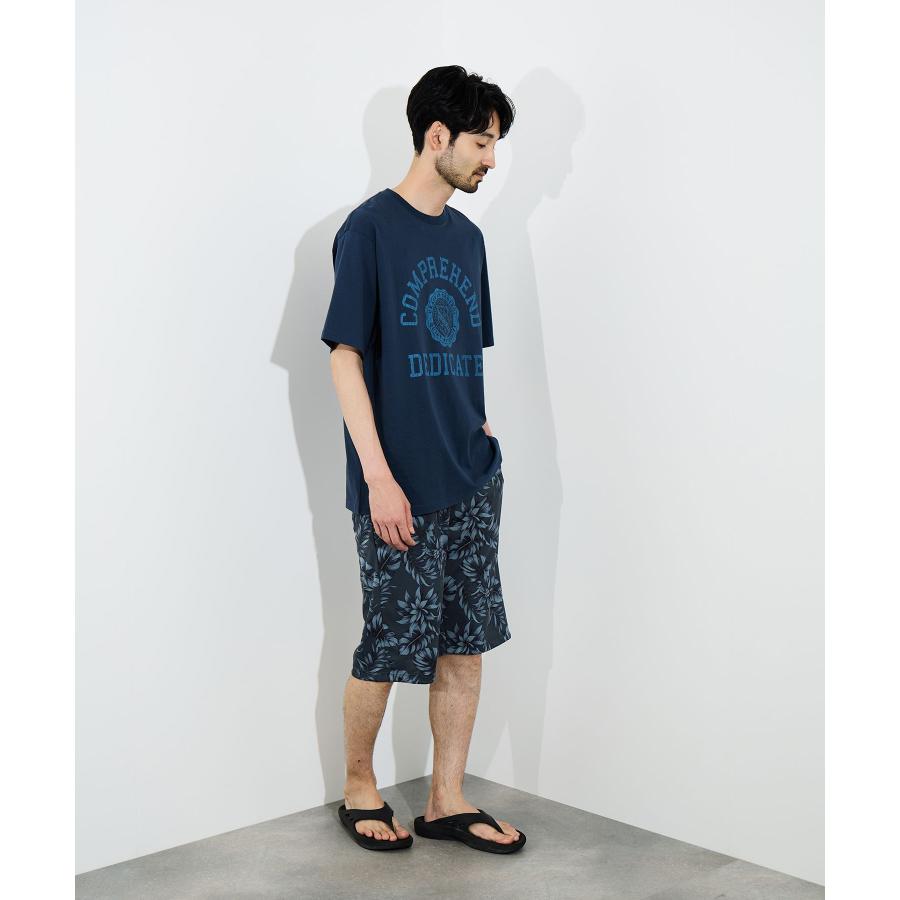 NAVY ショートパンツ メンズ 通気性 ドライ ボタニカル柄 リゾート