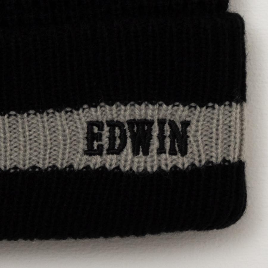 EDWIN（エドウィン） ニットキャップ メンズ 伸縮性 ワッフル ニット帽