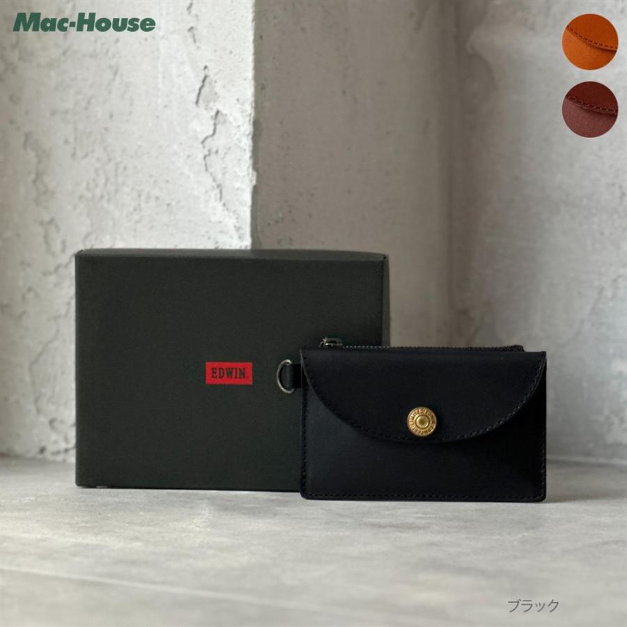 EDWIN エドウィン 小銭入れ コインケース 牛革 本革 財布 薄型 日本製