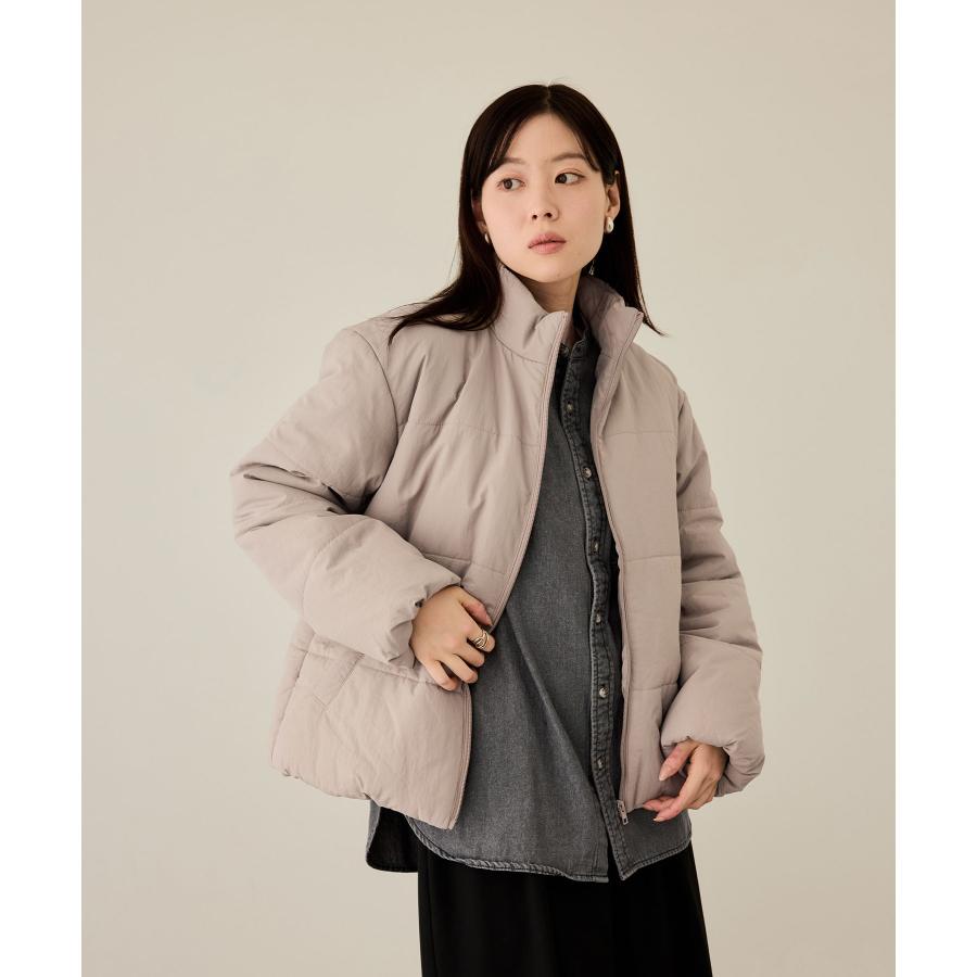 NAVY 中綿ジャケット レディース はっ水 軽量 暖かい スタンドネック