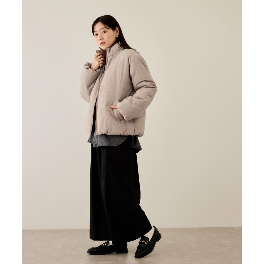 NAVY 中綿ジャケット レディース はっ水 軽量 暖かい スタンドネック