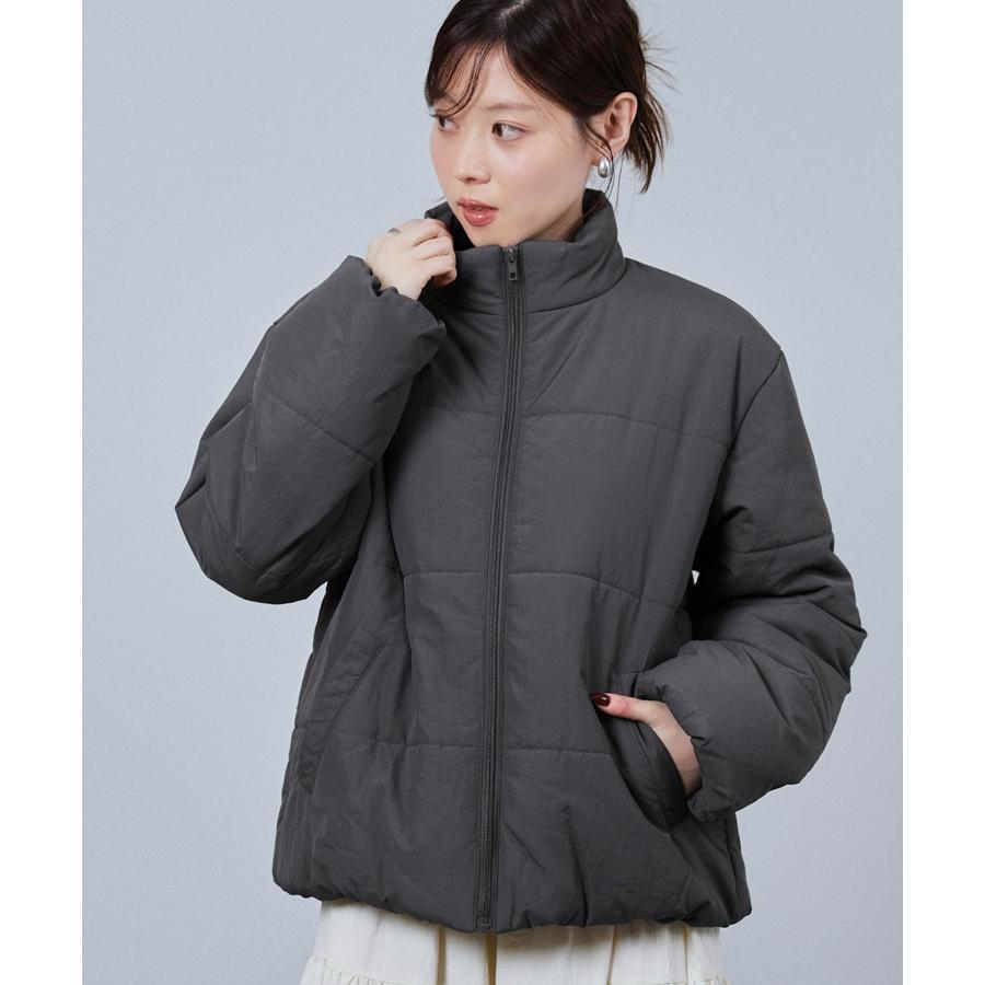 NAVY 中綿ジャケット レディース はっ水 軽量 暖かい スタンドネック