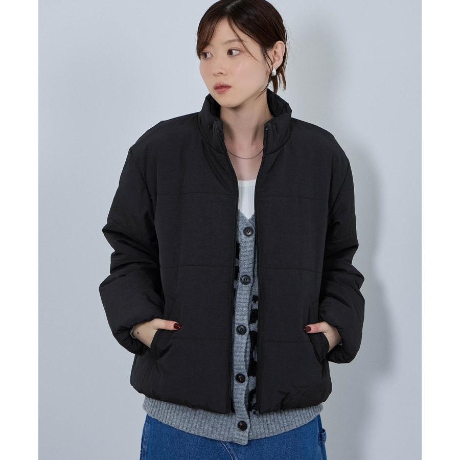 NAVY 中綿ジャケット レディース はっ水 軽量 暖かい スタンドネック