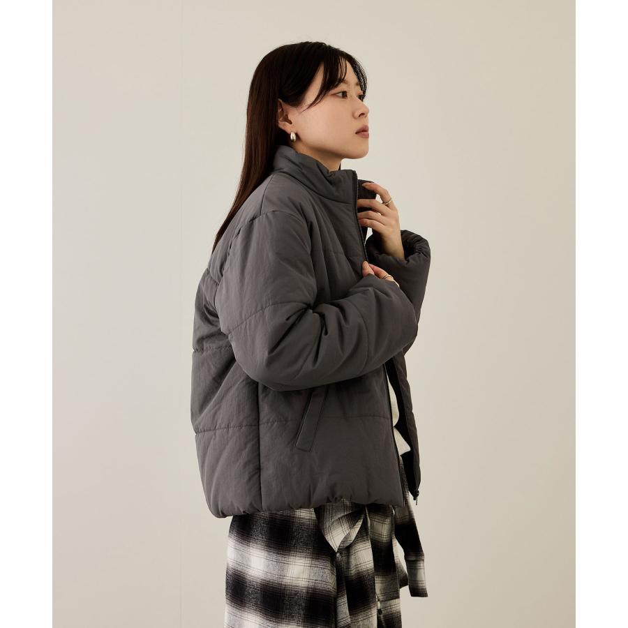 NAVY 中綿ジャケット レディース はっ水 軽量 暖かい スタンドネック