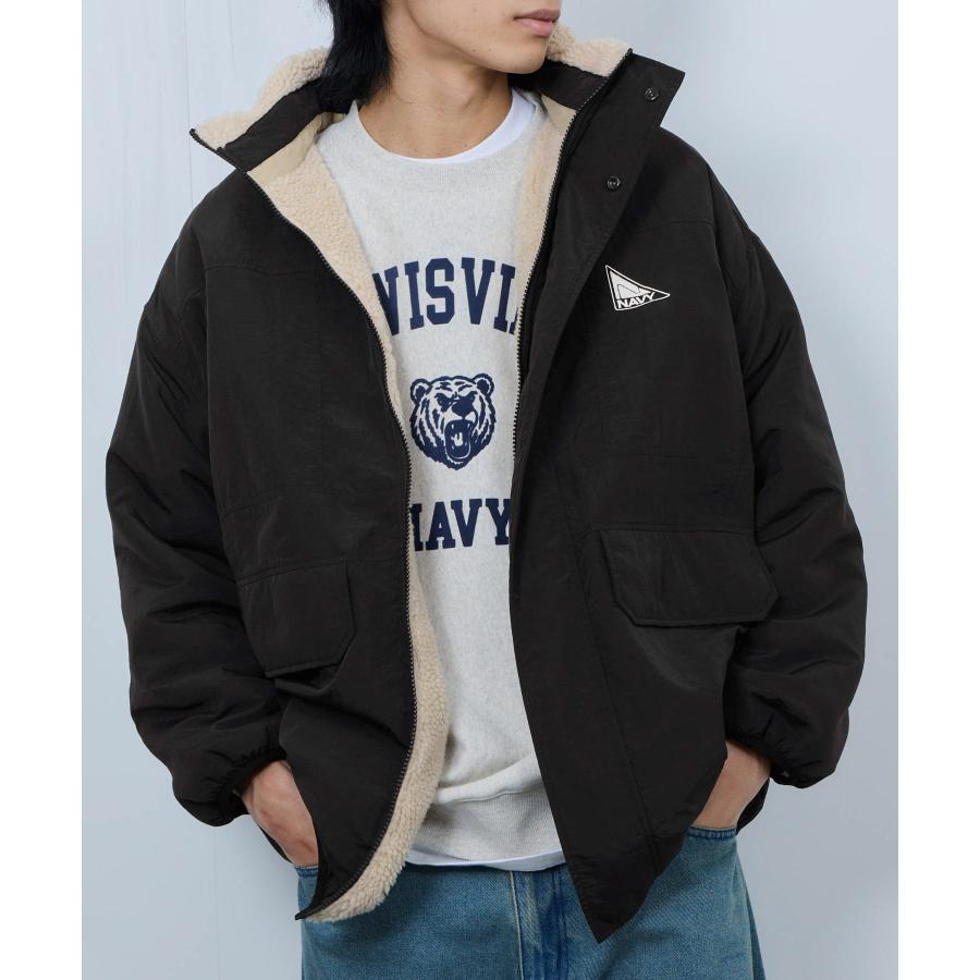 NAVY ブルゾン レディース アウター ボア ナイロン リバーシブル