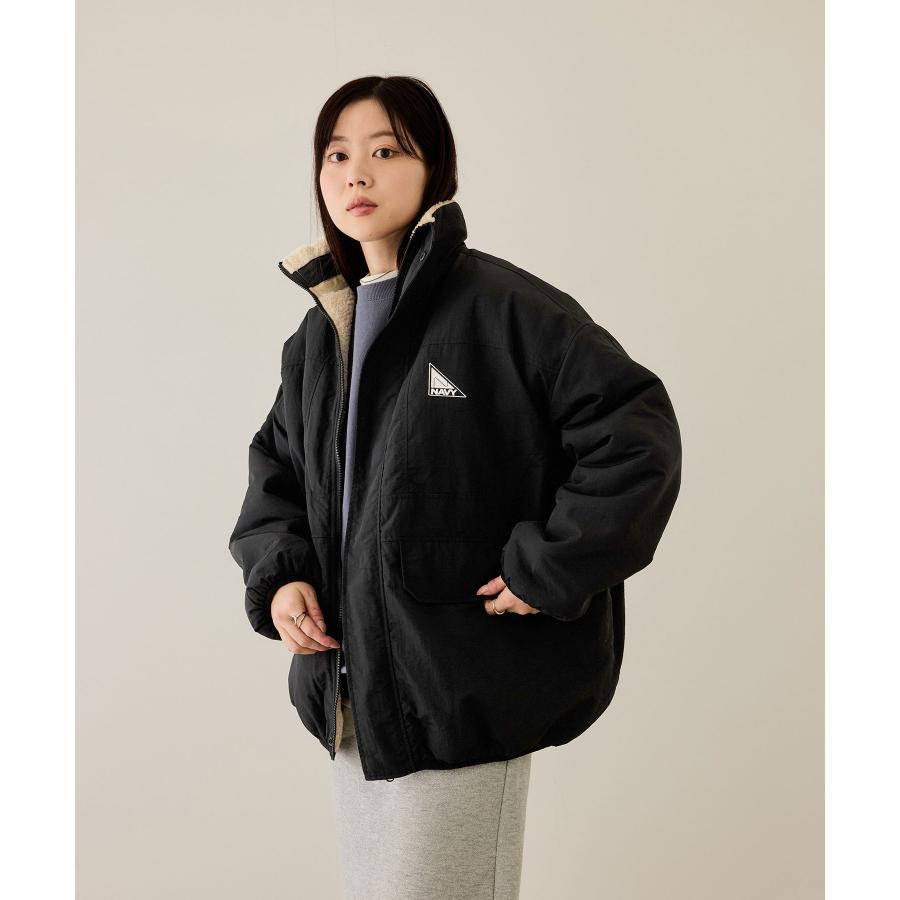NAVY ブルゾン レディース アウター ボア ナイロン リバーシブル