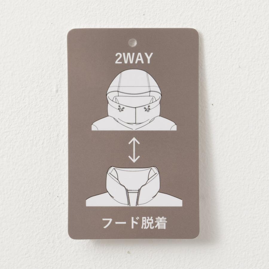 NAVY 中綿ジャケット レディース 撥水 2WAY ファイバーダウン アウター