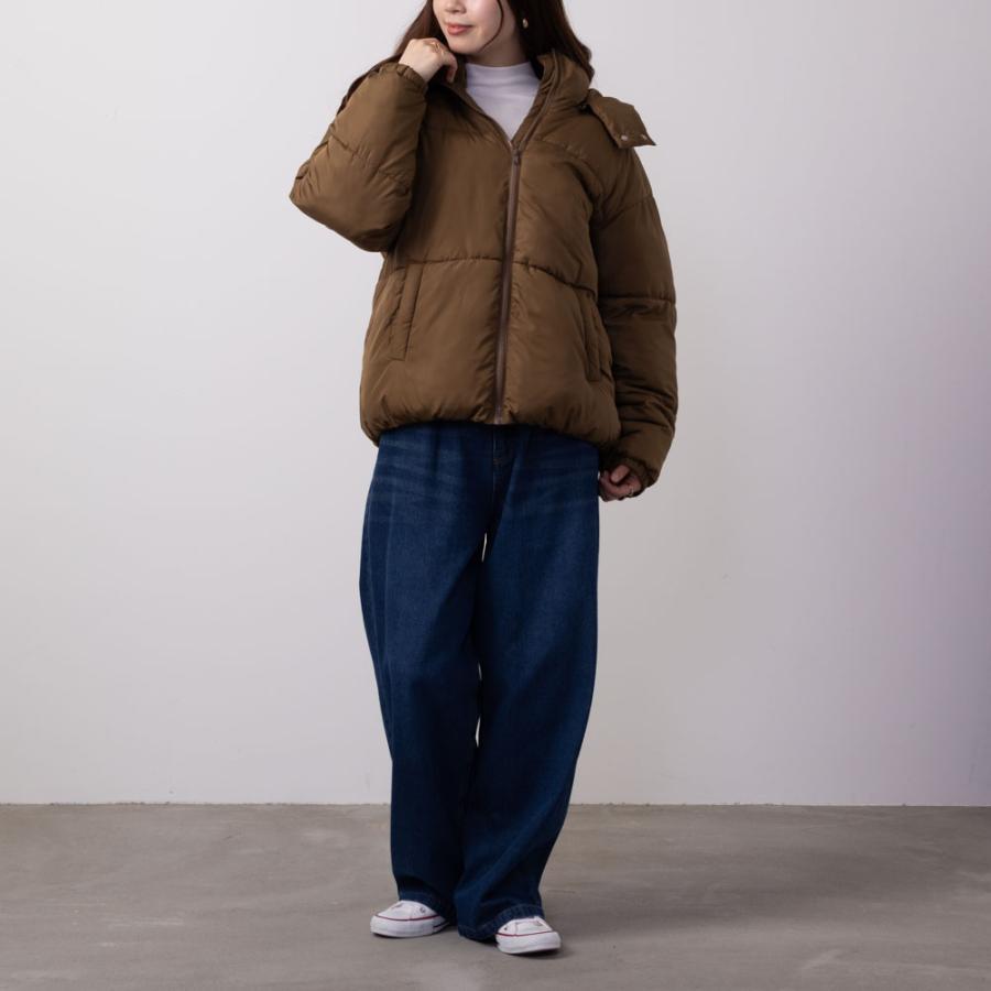 NAVY 中綿ジャケット レディース 撥水 2WAY ファイバーダウン アウター