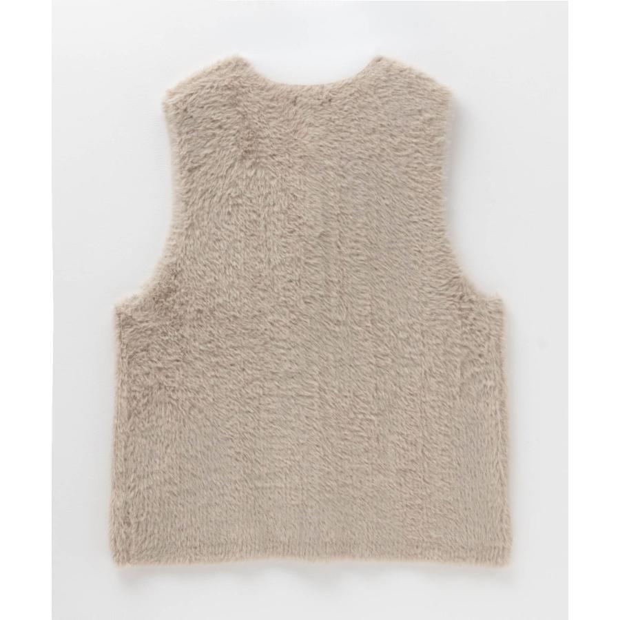 HusHusH（ハッシュアッシュ） ベスト レディース ファー 無地 前開き