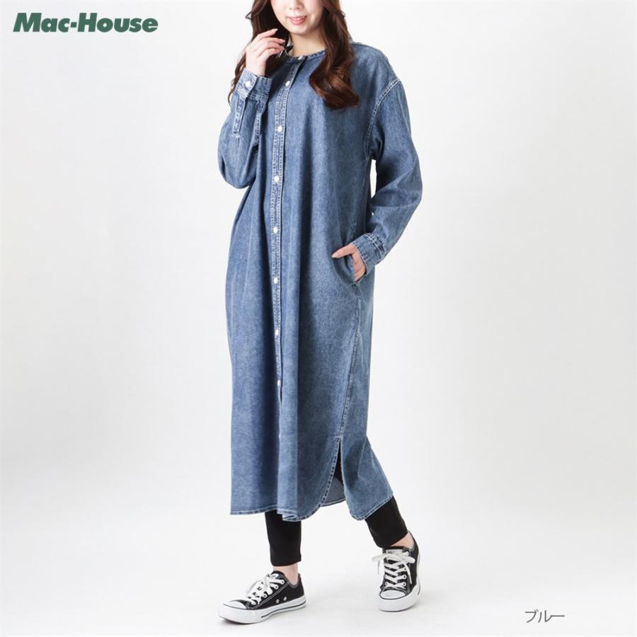 UNDERWRAPS シャツワンピース 長袖 綿100% レディース コットン