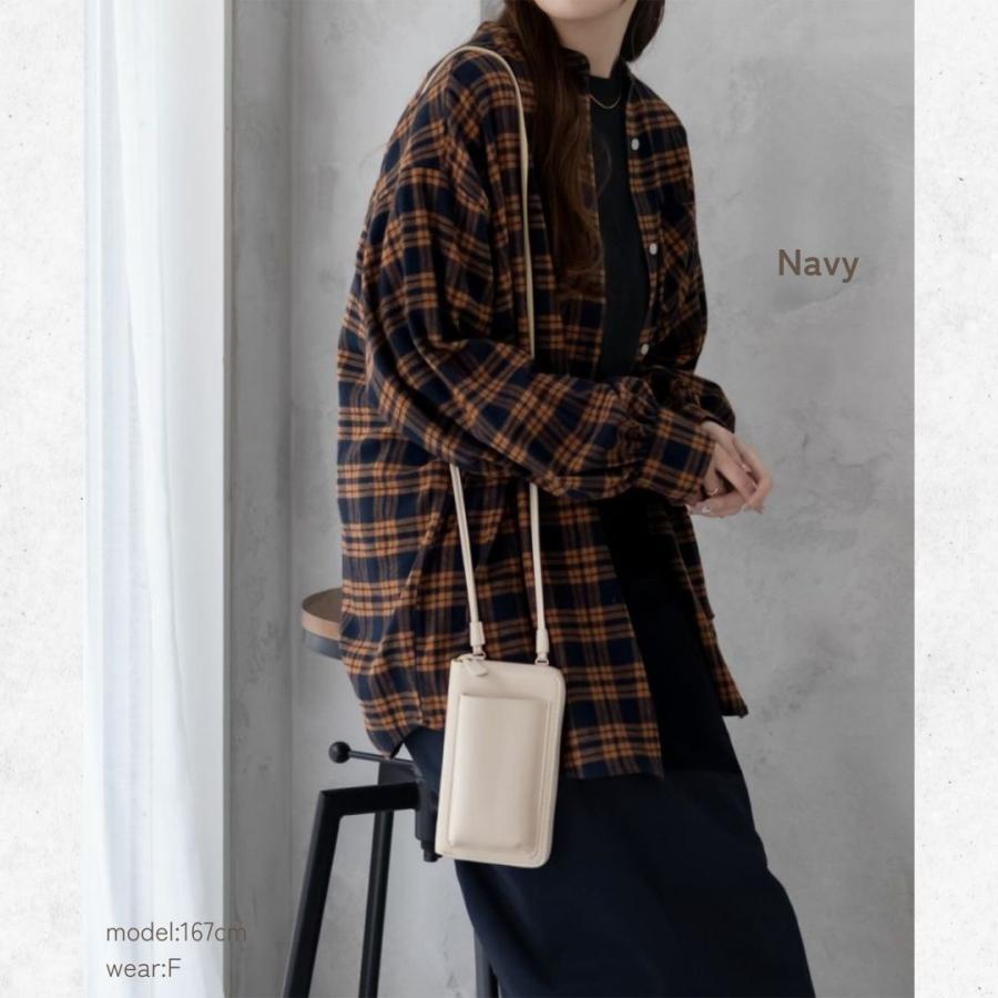 NAVY チュニック シャツ レディース 長袖 綿100％ オーガニック 