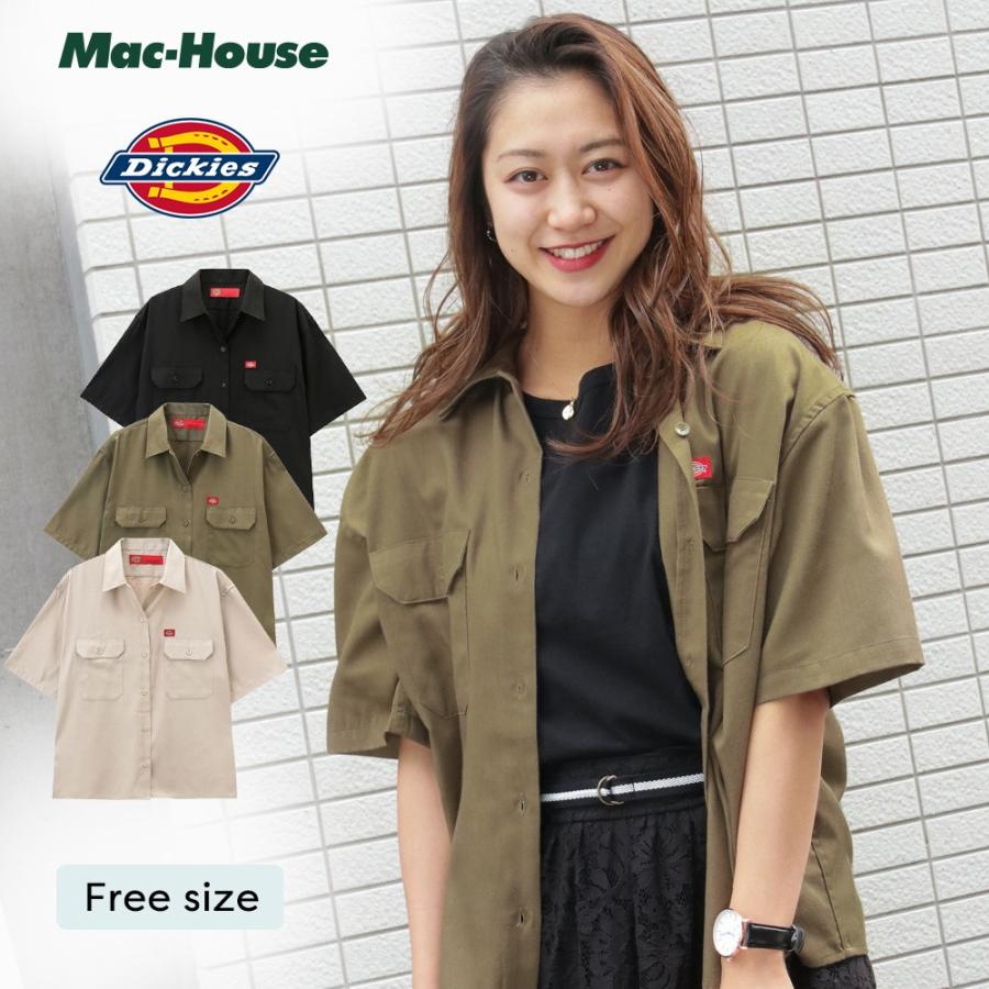 Dickies ディッキーズ シャツ 半袖 ワークシャツ 半袖シャツ レディース ミリタリー 前開き Mac House マックハウス 通販 Paypayモール