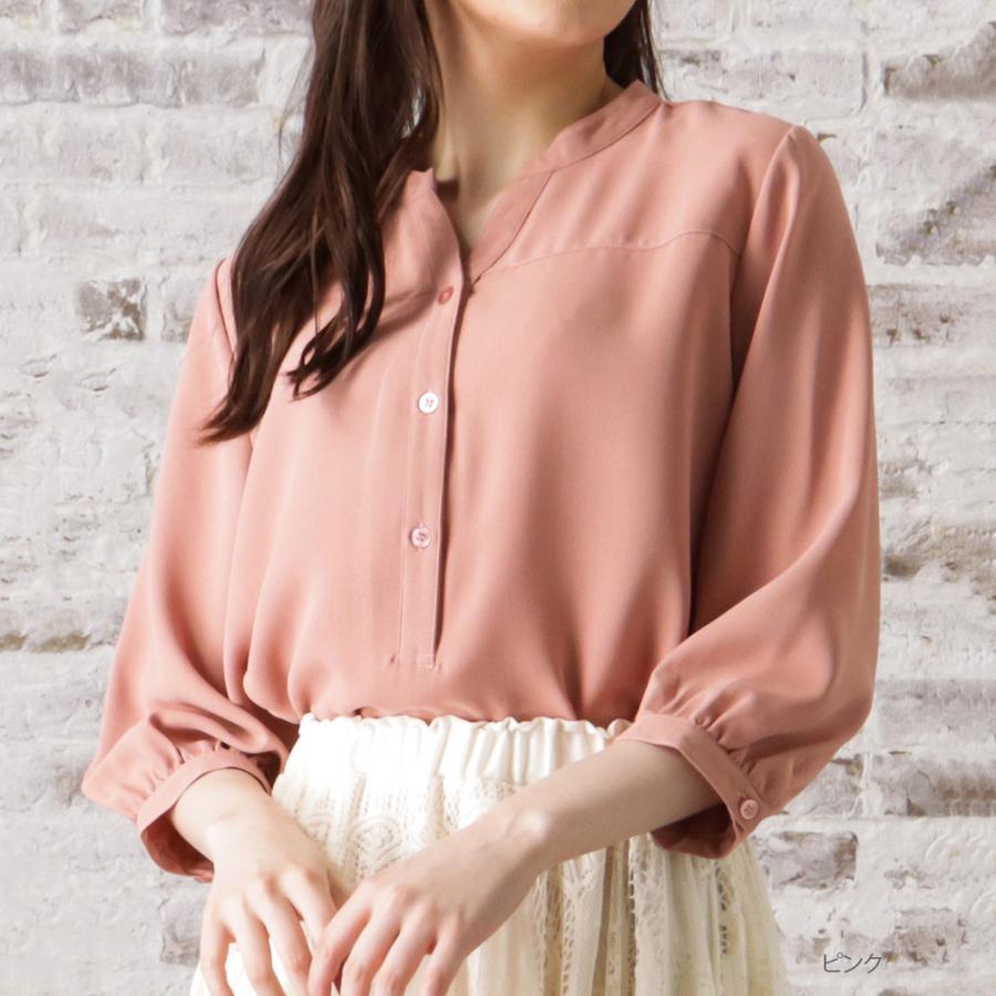 トップス シャツ ミディアム丈 袖あり 七分袖 Vネック 襟なし ストレート ワイド かわいい 大人可愛い きれいめ シンプル カジュアル 大人 上品 おしゃれ 大人女子 こなれ感 ラブリー 個性的 無地 春 夏 秋 10代 20代 30代 レディース 女性用 OL 通勤 学生 通学 デート NAVY ブラウス 7分袖 レディース 速乾性 前後差 スリット 無地 Vネック