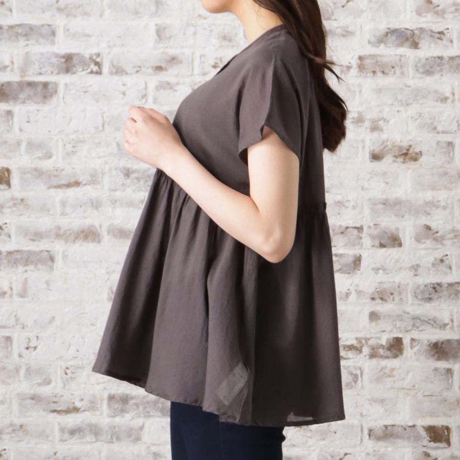 シャツ+ブラウス(半袖+袖なし) CLANE APRON TOPS HALF SLEEVE HUGE SHIRTS（シャツ/ブラウス）｜CLANE（クラネ）の