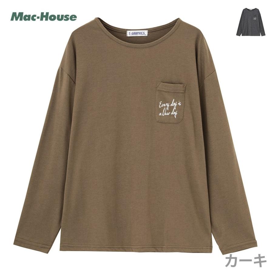 Tシャツ 長袖 ロンt レディース ロゴ プリントtシャツ Mac House マックハウス 通販 Paypayモール