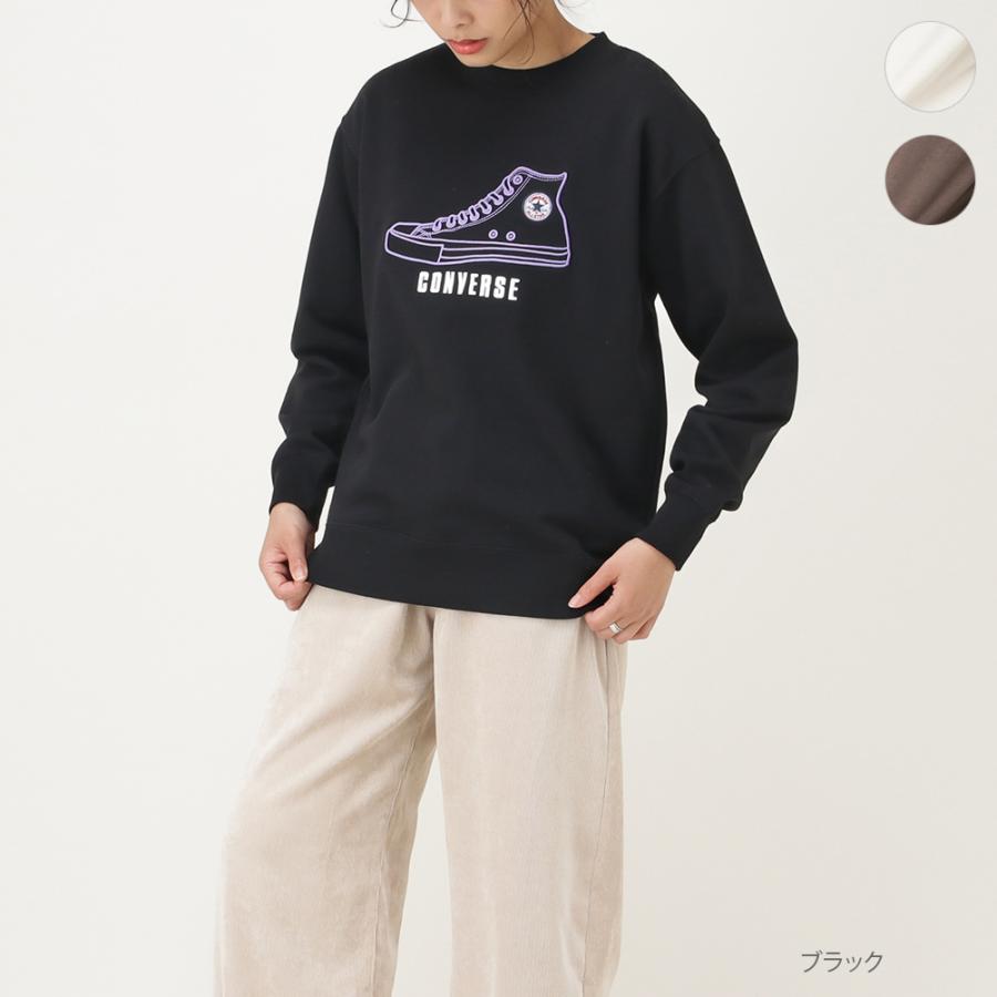 Converse コンバース トレーナー 長袖 スウェット クルーネック レディース プルオーバー ブランドロゴ 裏パイル Mac House マックハウス 通販 Paypayモール