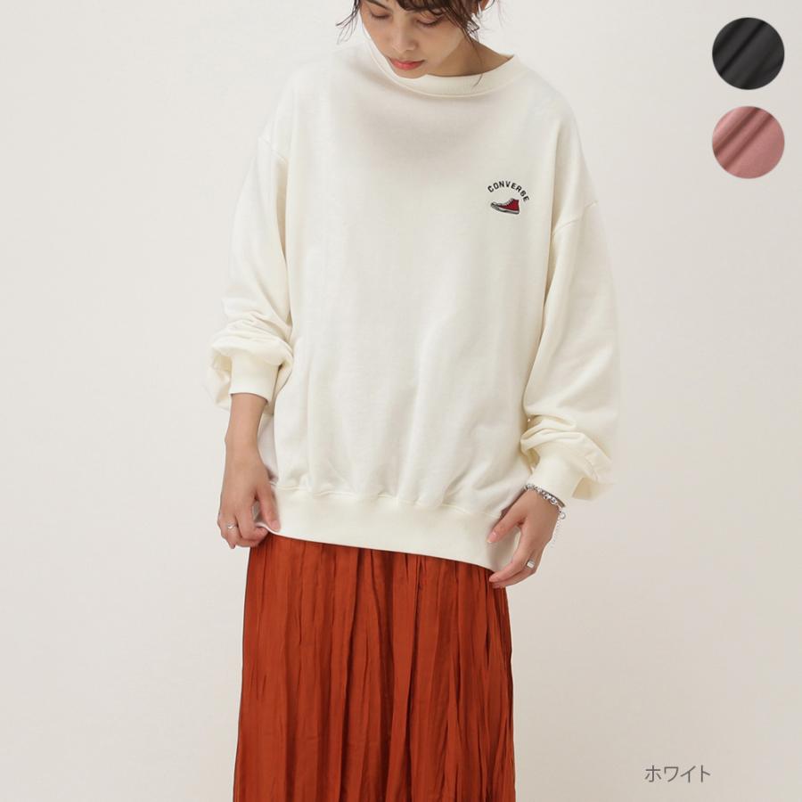 Converse コンバース トレーナー 長袖 スウェット クルーネック レディース プルオーバー ブランドロゴ 裏パイル Mac House マックハウス 通販 Paypayモール