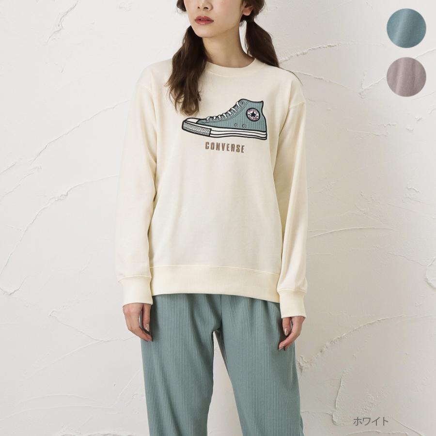Converse コンバース トレーナー スウェット 長袖 プルオーバー レディース ブランドロゴ アップリケ Mac House マックハウス 通販 Paypayモール