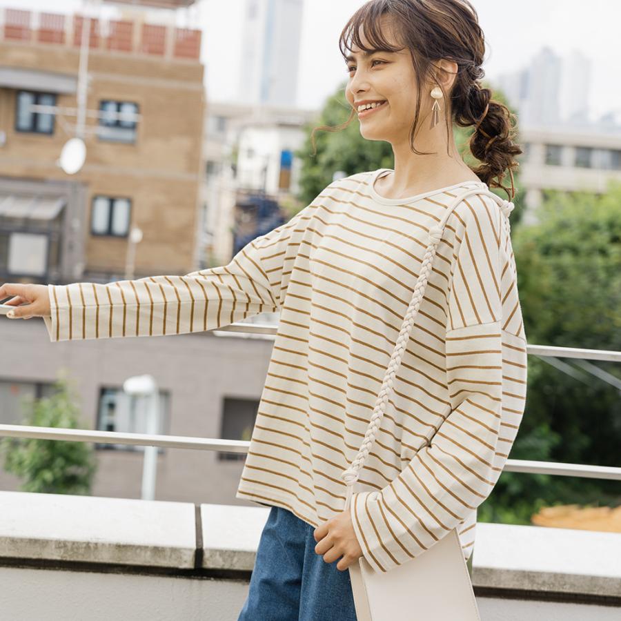長袖tシャツ レディース 綿100 ボーダー トップス ネコポス対応 Mac House マックハウス 通販 Paypayモール