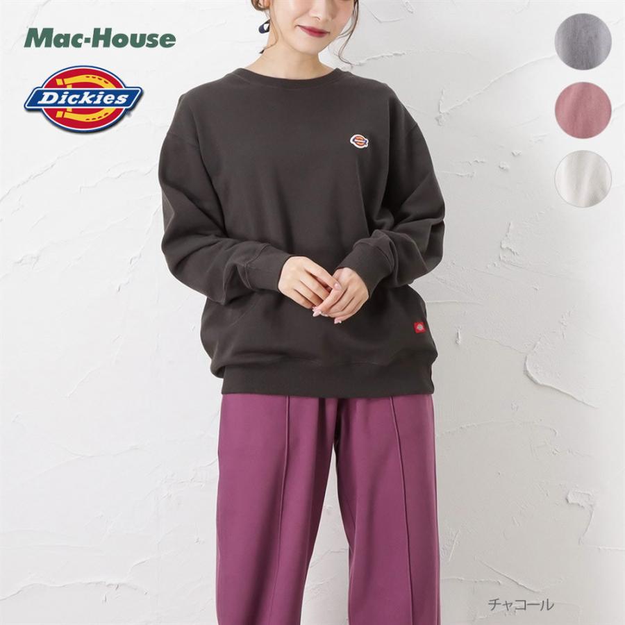 Dickies ディッキーズ トレーナー スウェット レディース 綿100 長袖 クルーネック ロゴ トップス Mac House マックハウス 通販 Paypayモール