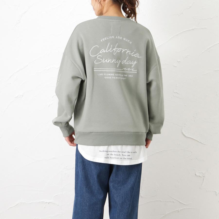 21年最新海外 裏起毛 トレーナー レディース 長袖 プルオーバー レイヤード ビッグシルエット バックプリント ロゴ 刺繍 ゆったり スウェット トップス Simbcity Net